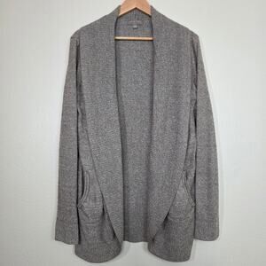Barefoot Dreams CozyChic Lite Cardigan L/XL Stone Gray Shawl Luxury